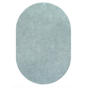 Haze Solid Low-pile Area Rug Light Blue